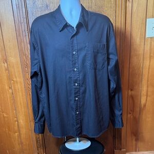 Wrangler Men's Black Casual Button Down Shirt‎ 2X